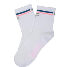  Quarter White / Stripes Blue-Fluor SOCKS LAB