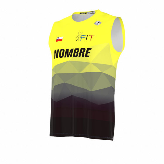 Camiseta Running HOMBRE Sin Mangas RACE - FIT