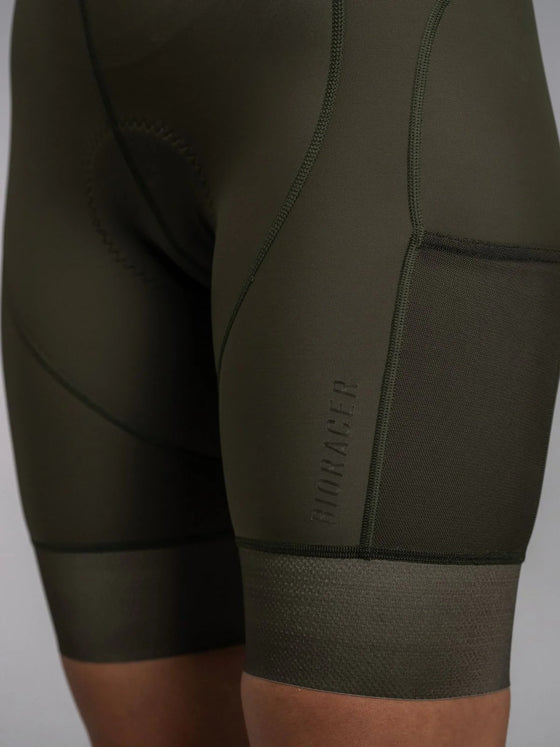 Bib Short ICON Gravel Olive - Gravel Academy