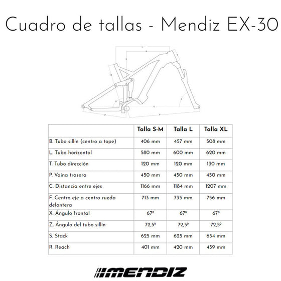 Bicicleta Mendiz EX-30 EP8 - Eléctrica Doble Suspensión MTB - Colores